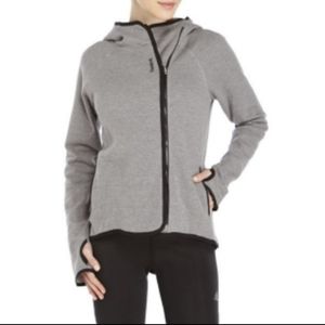 NWT REEBOK Asymmetrical Full Zipper Hoodie Gray With Pockets Size M